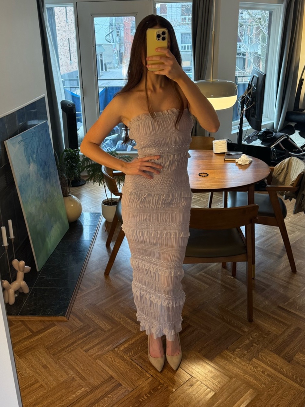 Light purple wedding guest dress